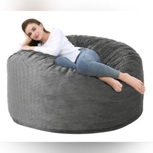 🏆Host Pick! New with tags! Gray Corduroy Bean Bag Chair Cover